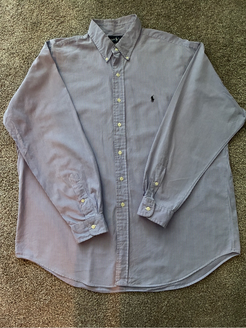 VTG Ralph Lauren "Blake" 100% Two-Ply Cotton Gingham Shirt - XL